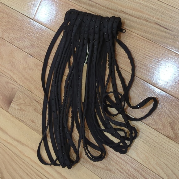 NWT SKIMS RHINESTONE SWIM STRAPPY SKIRT IN ONYX - Picture 5 of 6